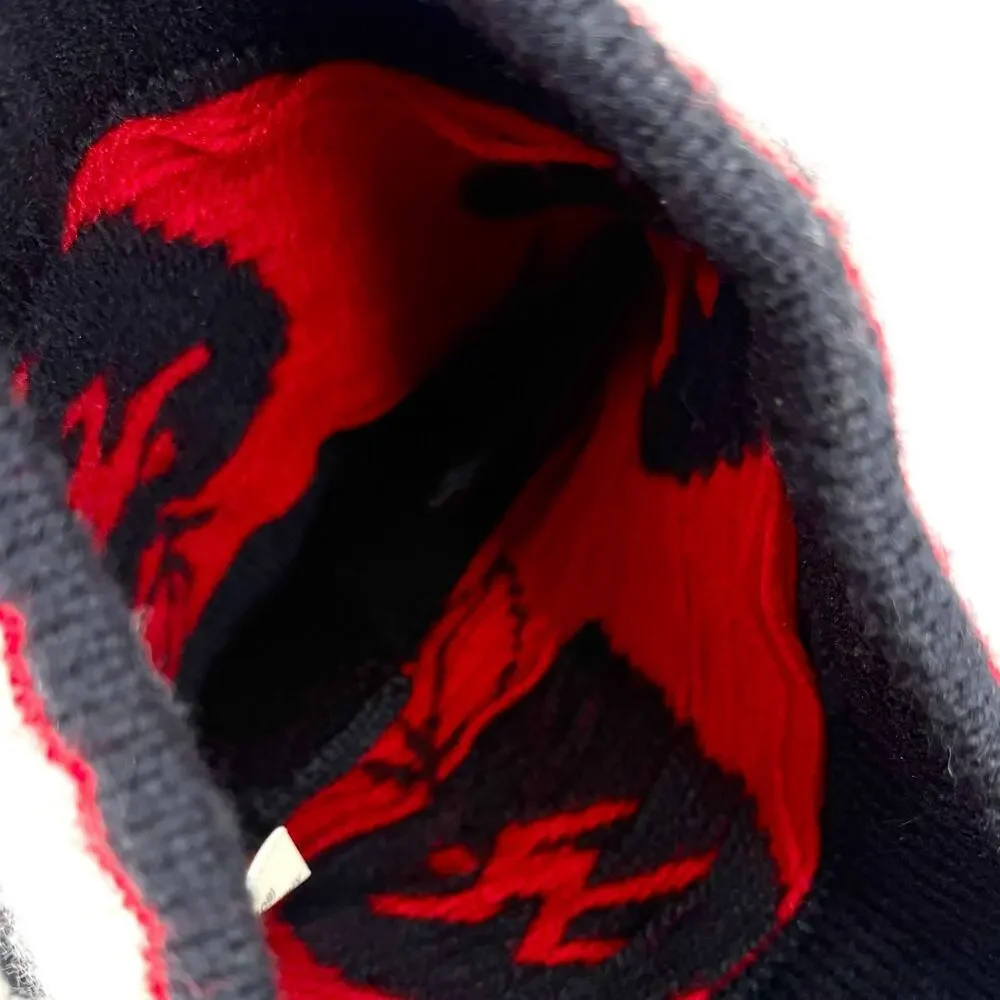 Vintage 80s The Cellar NYC Marathon Black Red Beanie Hat